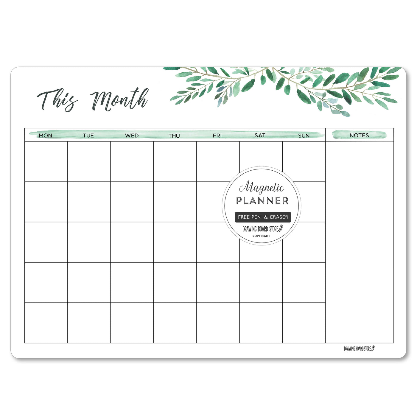 MONTHLY PLANNER  Watercolour Leaves