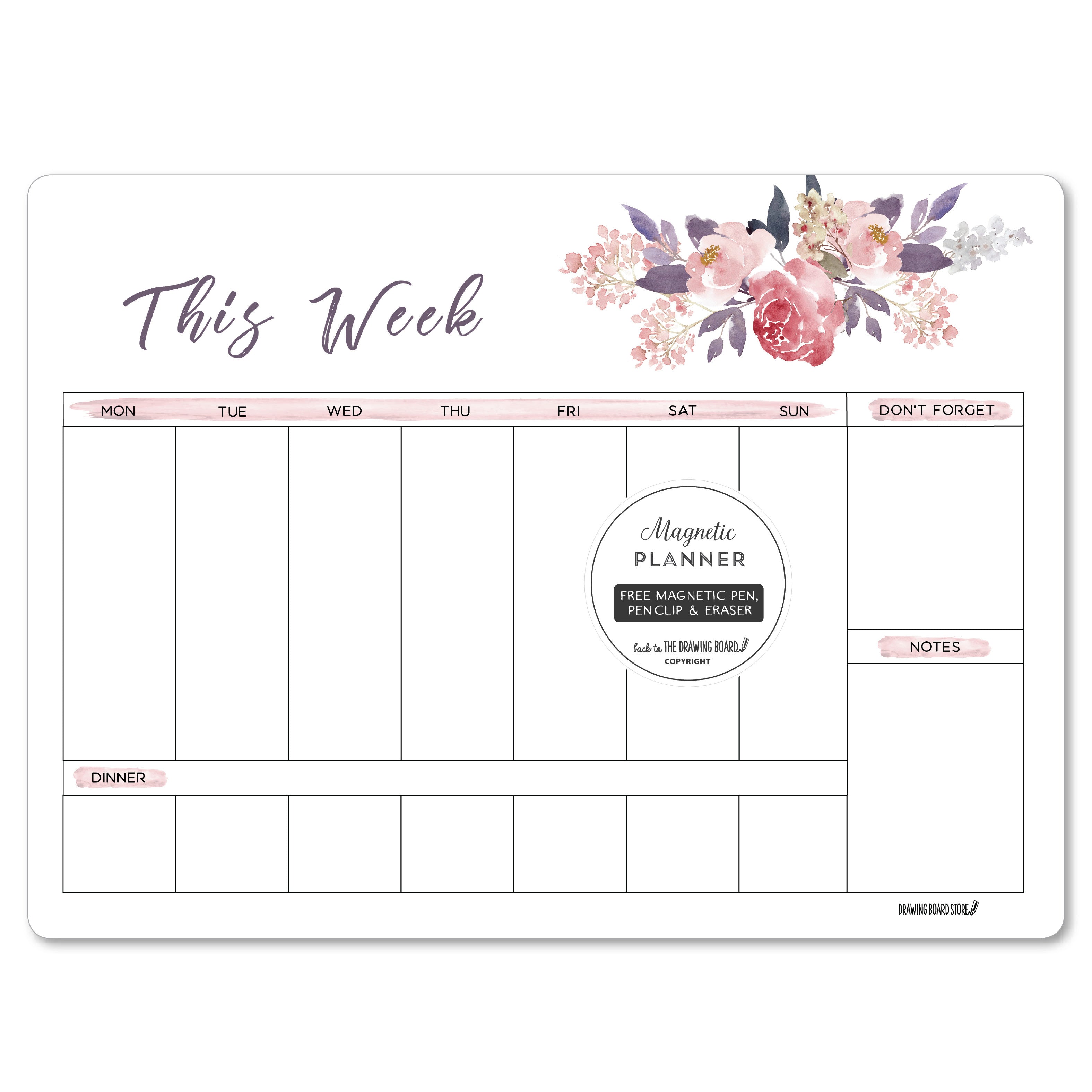 WEEKLY PLANNER Peonies – Drawing Board Store